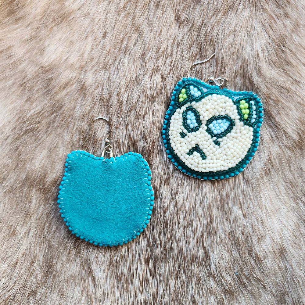 Beaded earrings of PuppyCat from Bee & PuppyCat
