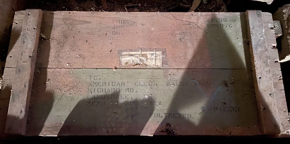 Original pushmatic electrical panel shipping crate  