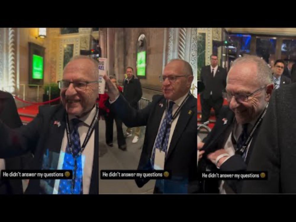 Man asks Alan Dershowitz “What Were You Doing on Epstein Island?”