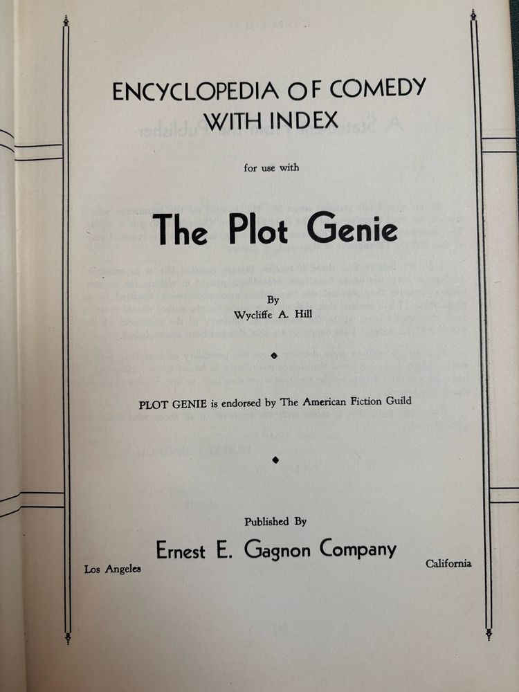 The Plot Genie book