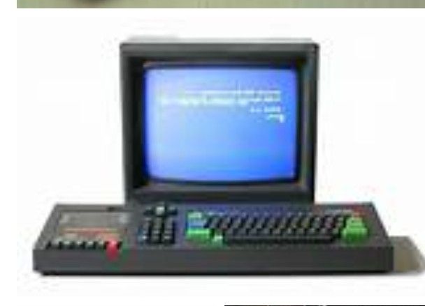 A green screen Amstrad CPC 464 computer