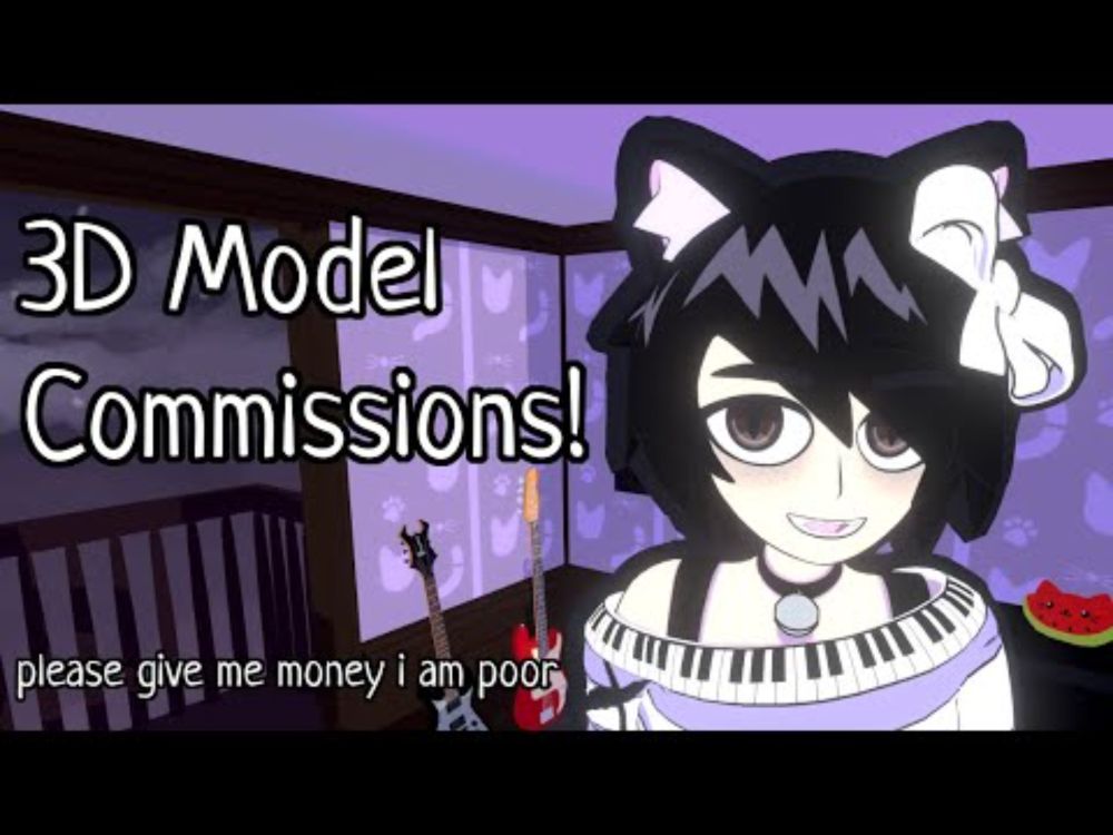 Currently taking 3D model/avatar/vtuber commissions!