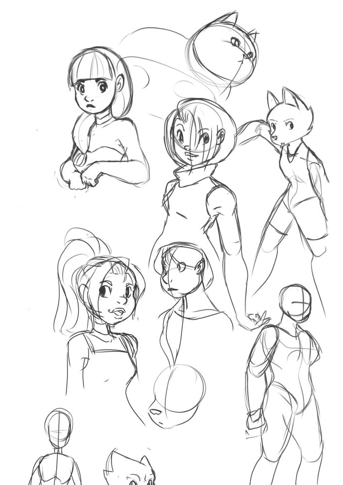 Black and white sketches