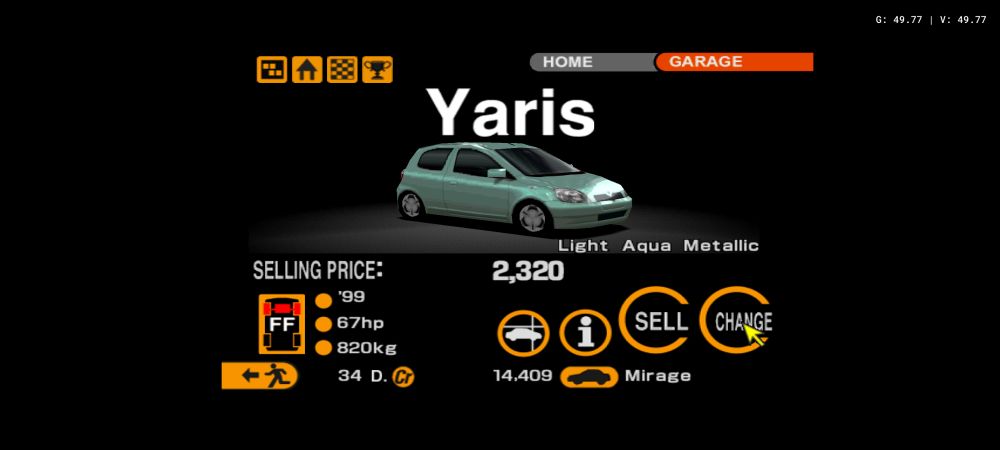 Toyota Yaris, as depicted in Gran Turismo 2.