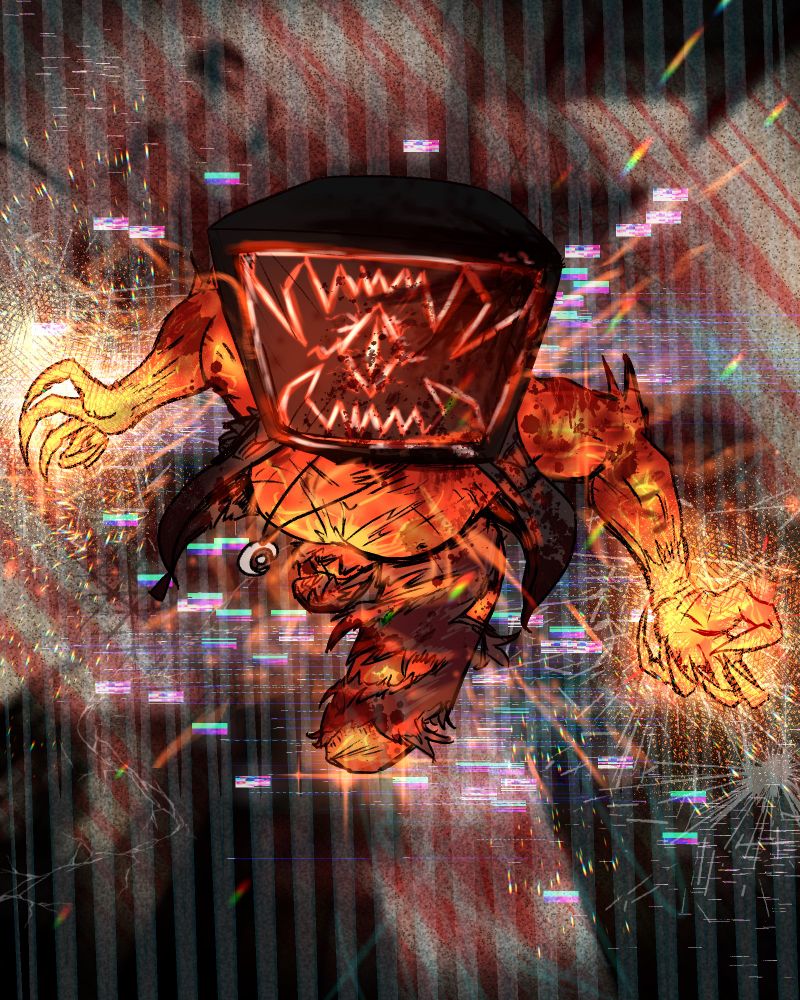 Seven jumping at veiwer with energy