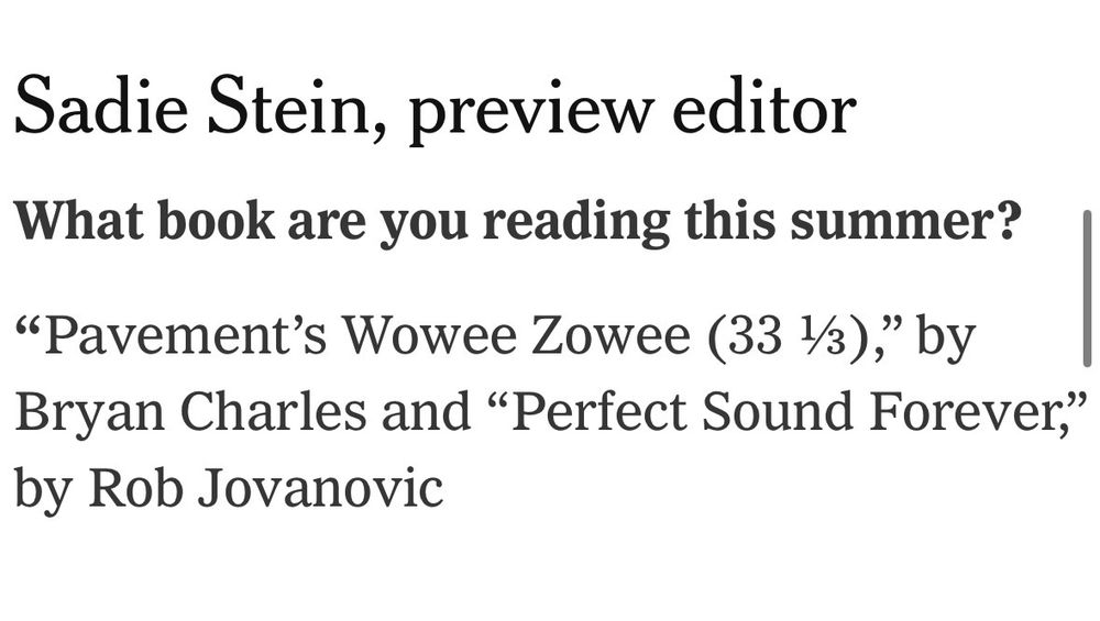 Sadie Stein  summer book recommendation from NY Times. 