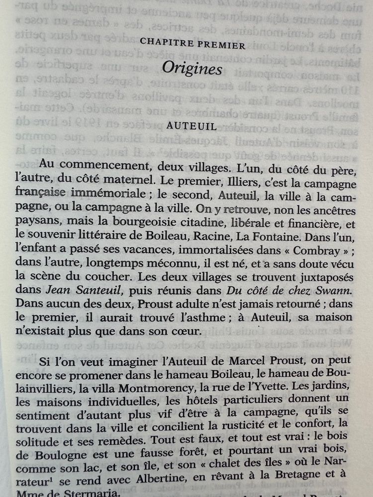 First page of Jean-Yves Tadié's Proust biography in French. 