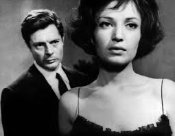 Marcello Mastroianni and Monica Vitti in LA NOTTE. 