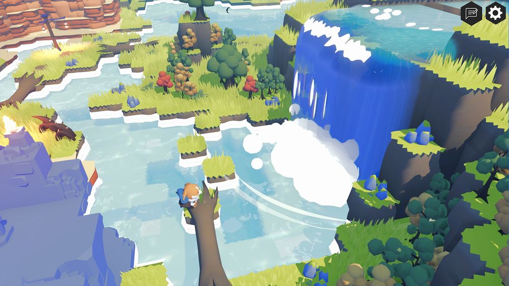 Screenshot of MindVenture waterfall