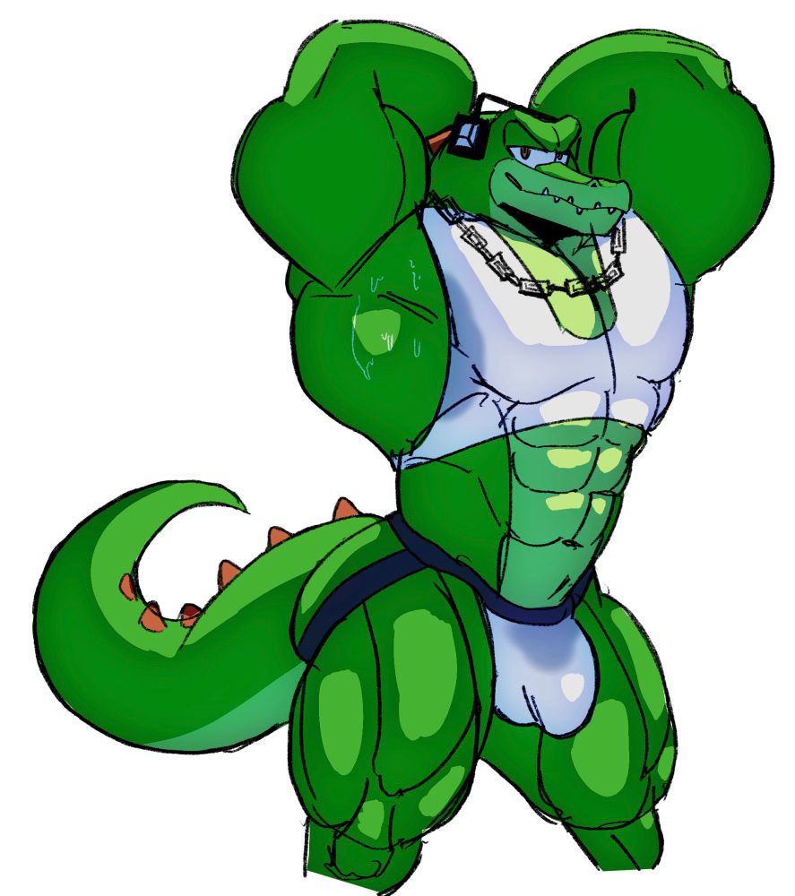 Vector the gator flexing