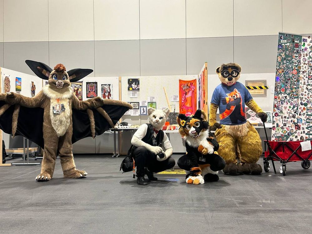Furries presenting the charity