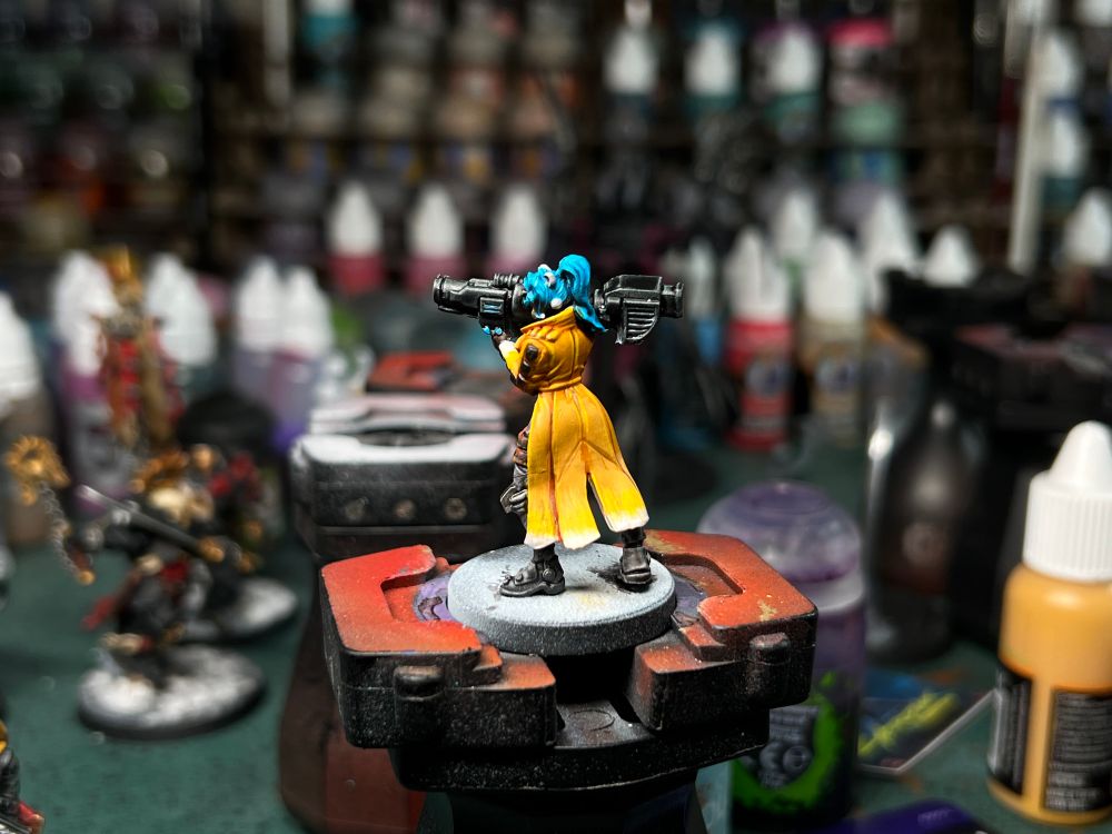 Bengal mini from Cyberpunk Red: Combat Zone. Rear view. 