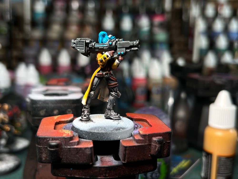 Bengal mini from Cyberpunk Red: Combat Zone. Front view. 