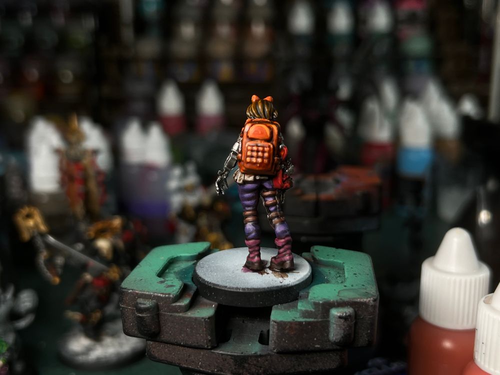 Doc Mittens mini from Cyberpunk Red: Combat Zone. Rear view. 