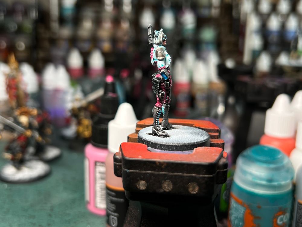 Agent in Charge mini for Cyberpunk Red Combat Zone. Right view. 