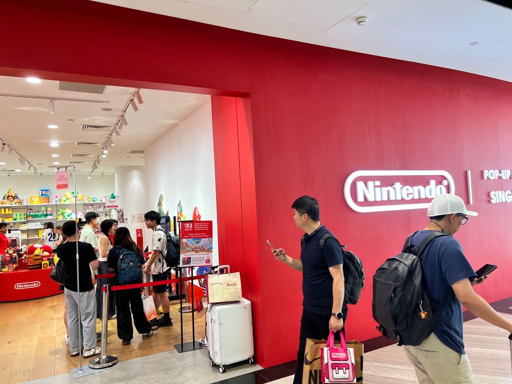 The pop-up Nintendo store in Singapore airport