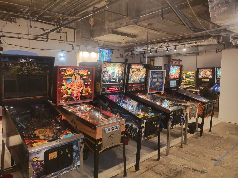 Another row of pinball machines