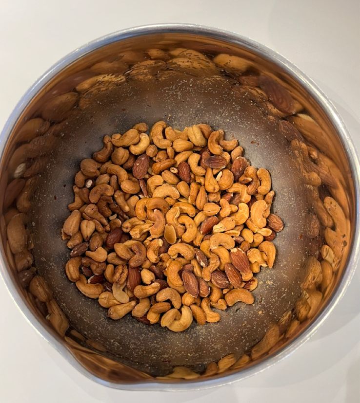 A bowl of roasted nuts