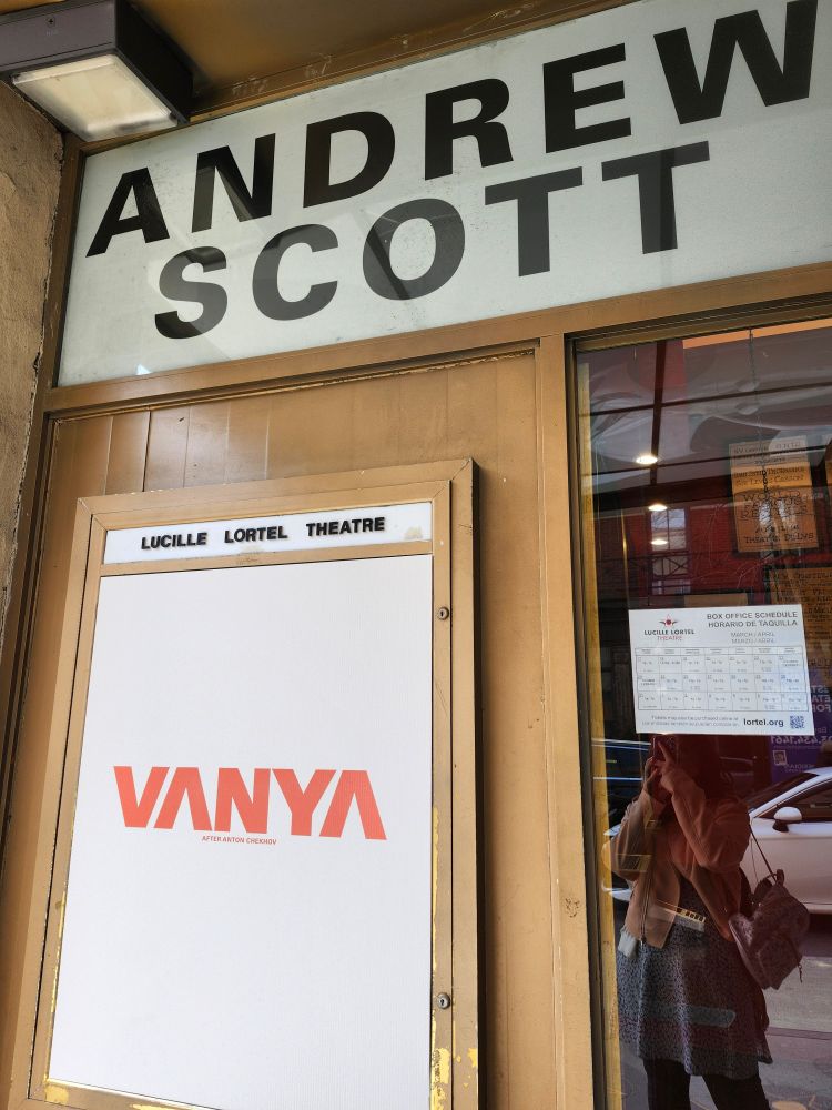 Outside of theater where VANYA starring Andrew Scott is playing.