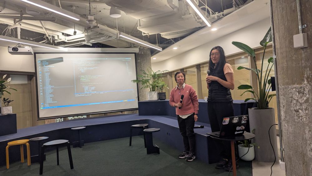 Tee and Janet presenting their work