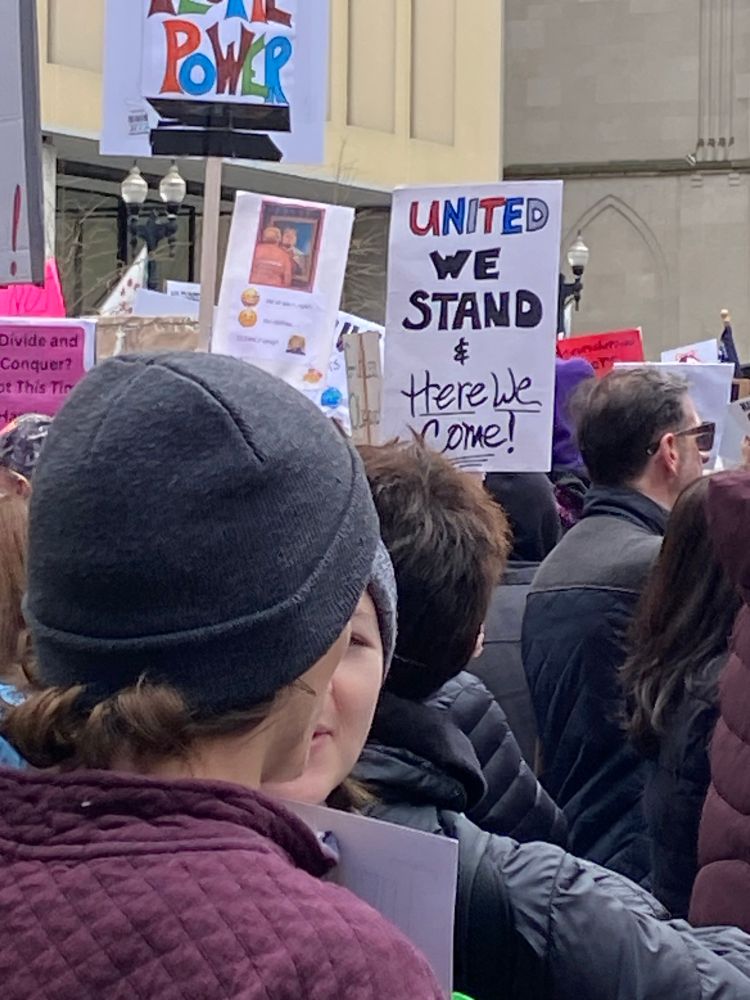 Daley Plaza, Chicago, Illinois, 5 April 2025. “United we stand & here we come!”