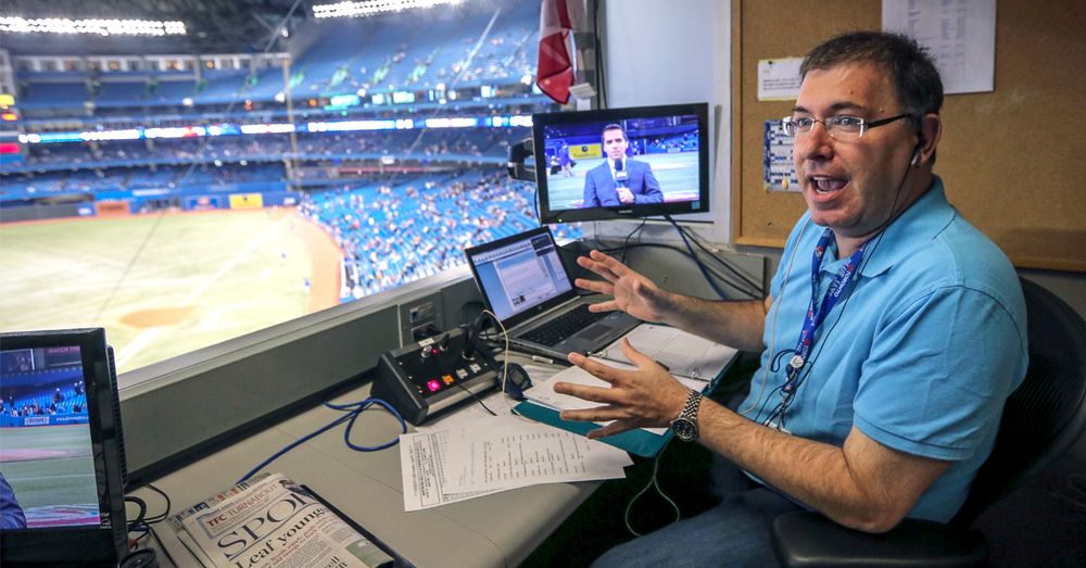 Mike Wilner in a commentary booth
