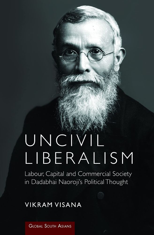 The cover of the book with an image of Naoroji