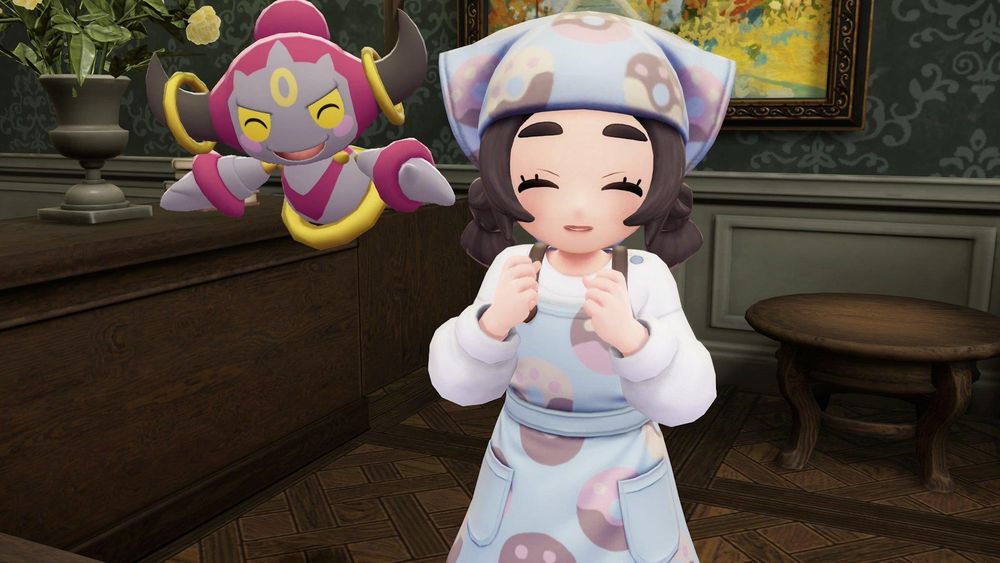 Anya vestida de chef, con Hoopa