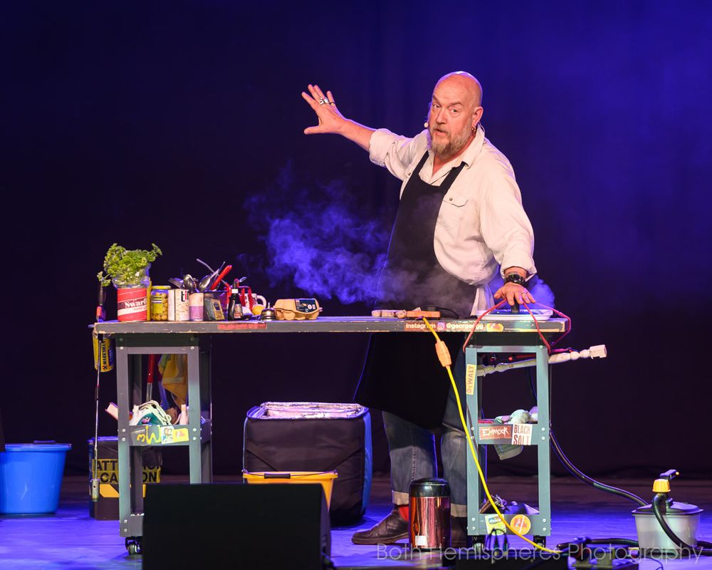 George Egg aka the Snack Hacker cooks up a storm at The Astrolabe.