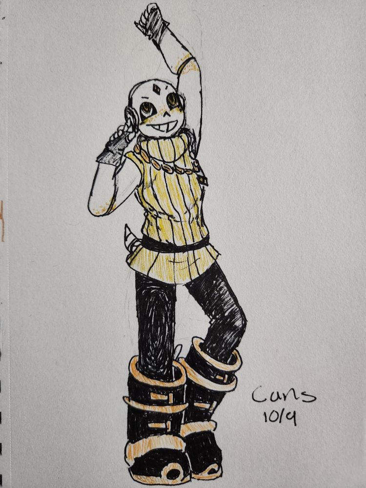 Also this was supposed to be a more dynamic pose but then I was looking at his boots and I was like "yeah he is not lifting his leg that high in that" XD 
Love 'em tho