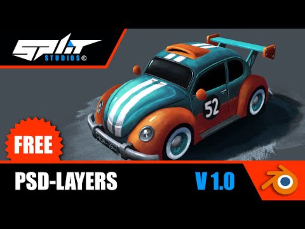 FREE Blender Addon ......... PSD LAYERS