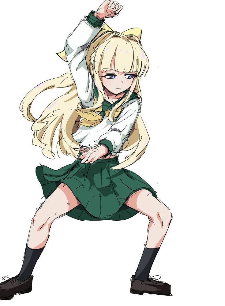 Kaoruko Tenkawa (Gushing Over Magical Girls / MahoAko) in a martial arts stance