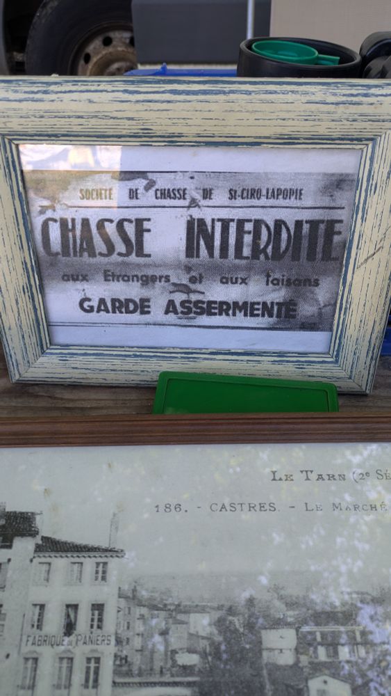 Un panneau "chasse interdite aux étrangers et aux faisans"
