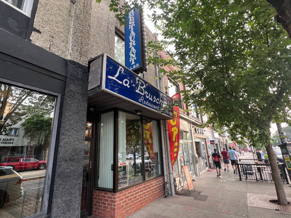 Restaurant front & sign