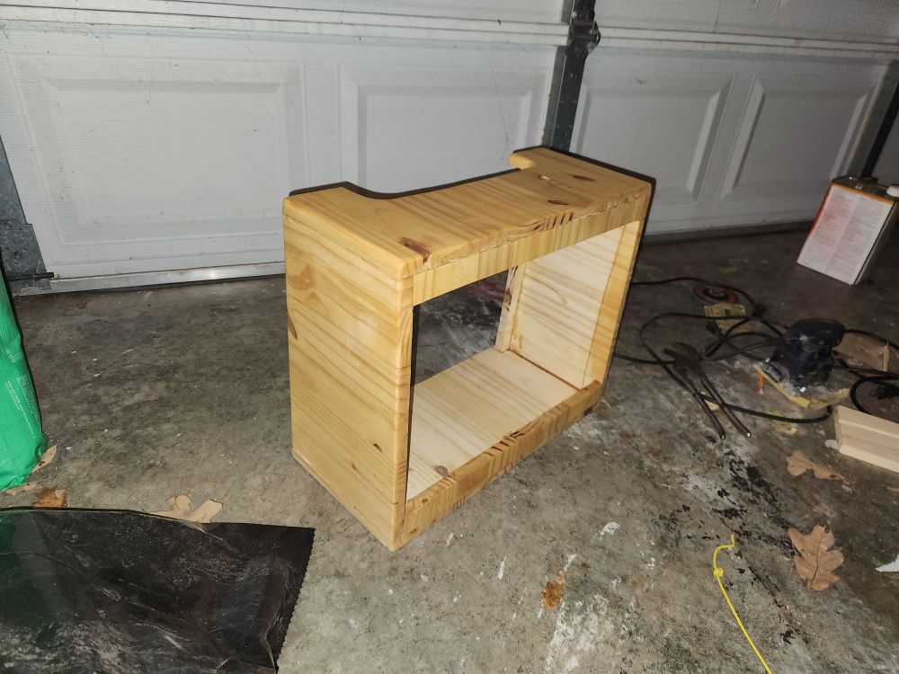 Amp can, light stain