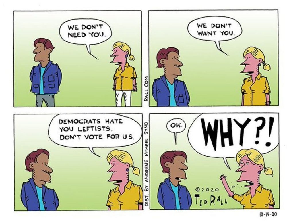 WE DON'T NEED YOU.
WE DON’T WANT YOU.
DEMOCRATS HATE YOU LEFTISTS.
DON'T VOTE FOR US.

OK.

WHY?!
