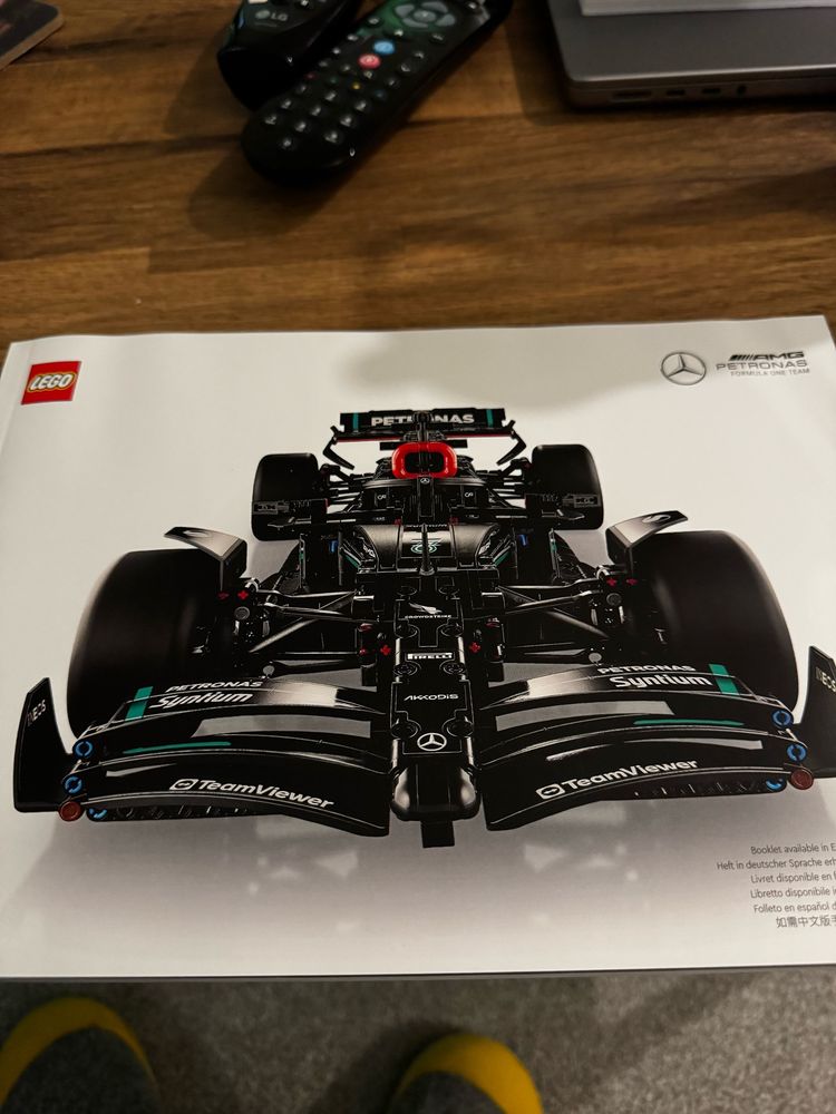 The manual for a Lego Mercedes F1 car 