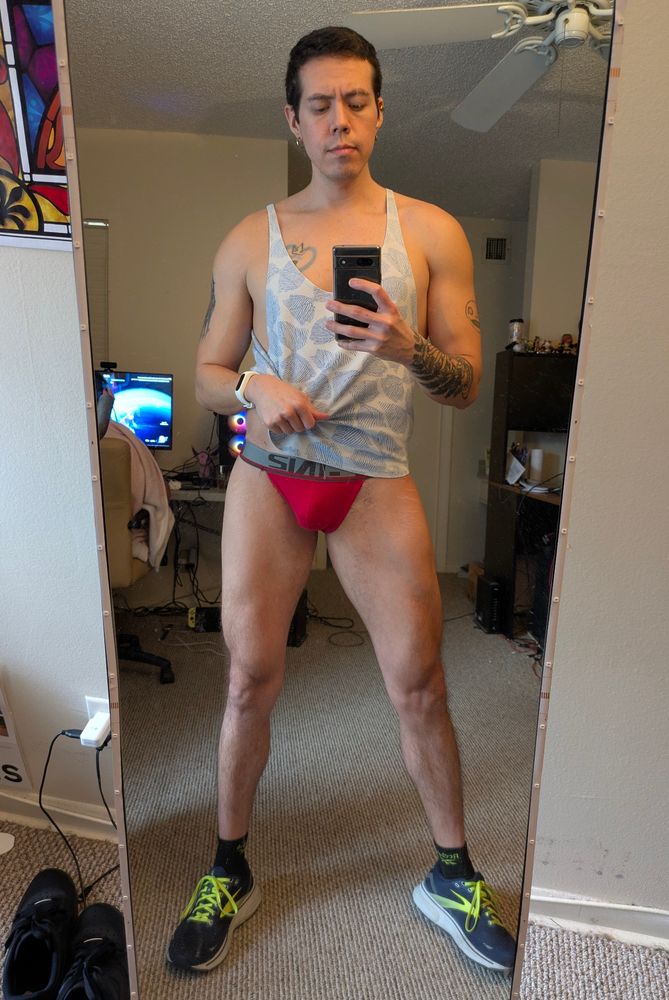 Pic of me showing off legs. Jonny rivaling some marvels in the background.