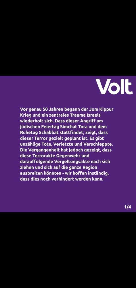 Stellungnahme von Volt zum Angriff der Hamas