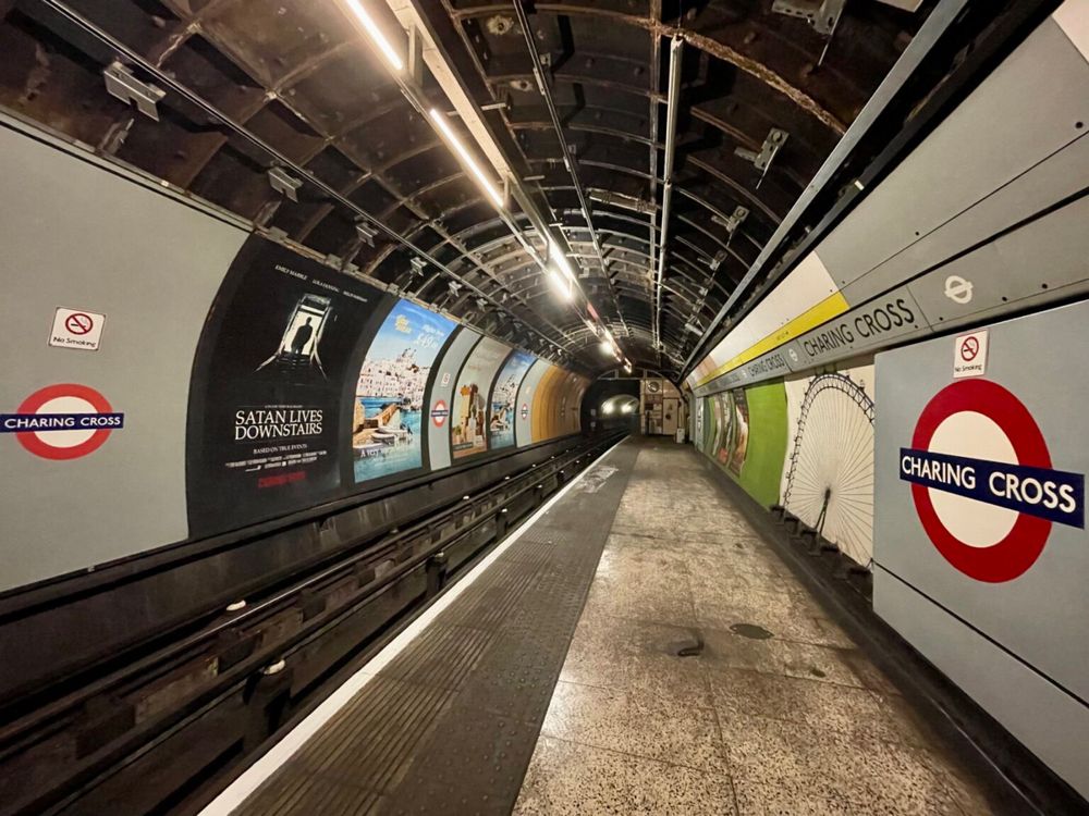 Disused Tube platform at Charing Cross
