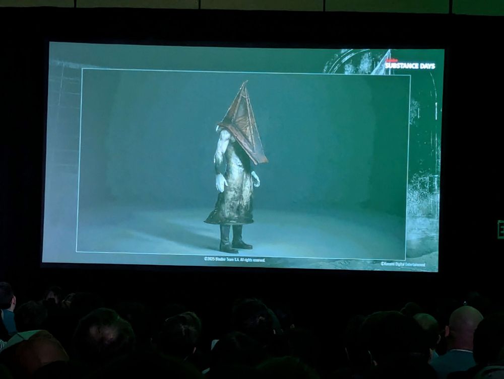 Photo of a 3D model of Pyramid Head 