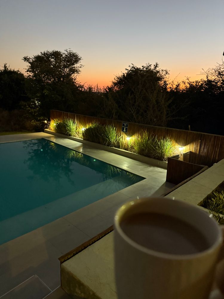 Sunrise coffee in Botswana