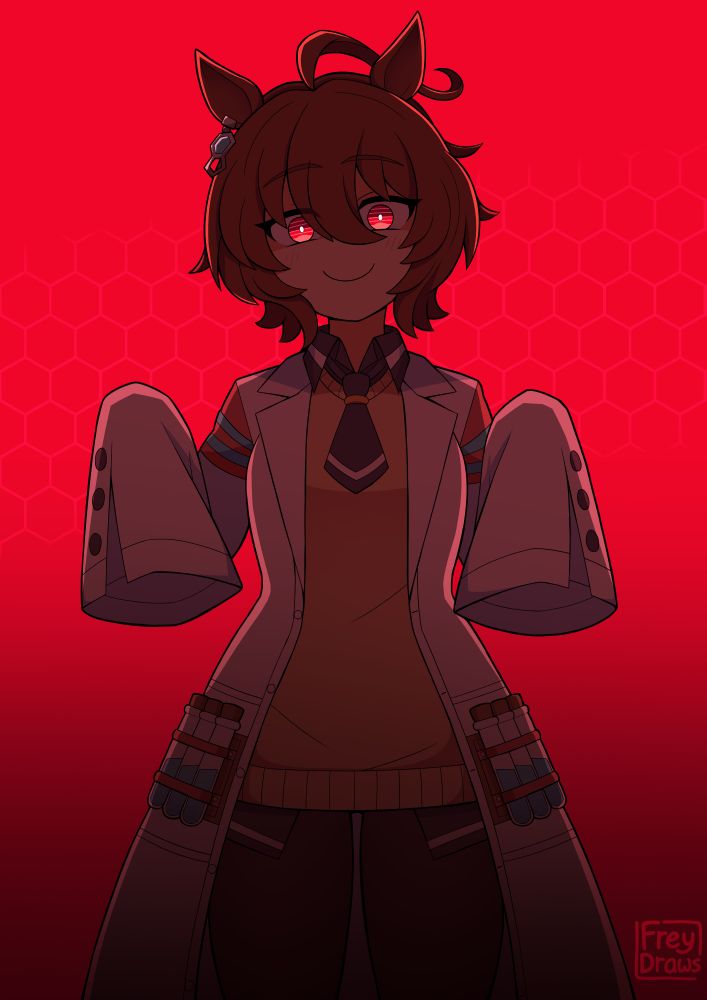 agnes tachyon but i made her a lil spooky