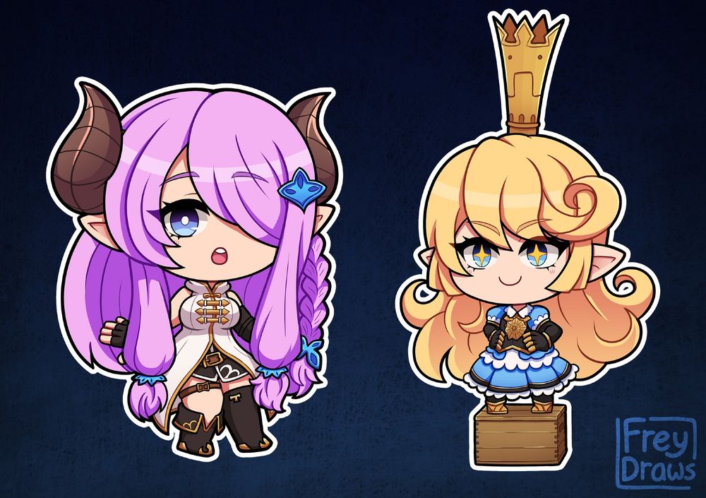 Narmaya and Charlotta from Granblue Fantasy (Versus)
