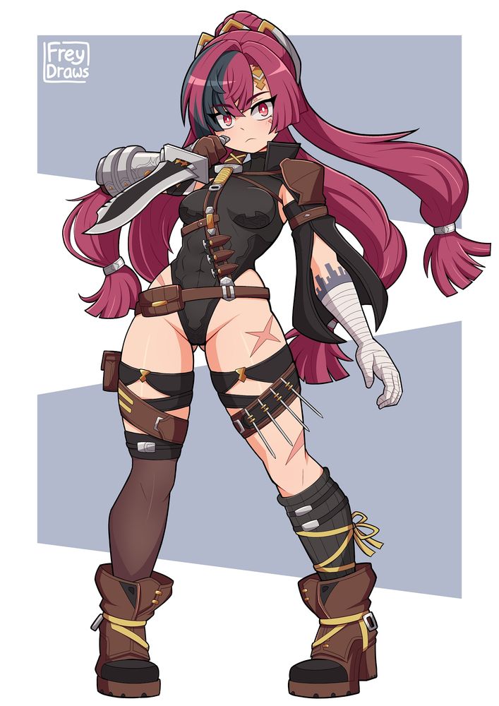 Meg, infamous shark lesbian, from Granblue Fantasy Versus: Rising!