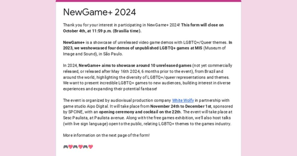 NewGame+ 2024