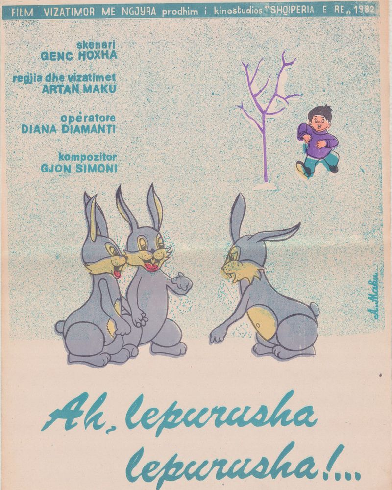 “Ah, Lepurusha, Lepurusha,” (Ah, You Rabbits, Rabbits!). Albanian Photographic and Graphic Art Collection, UCLA Library Modern Endangered Archives Program.