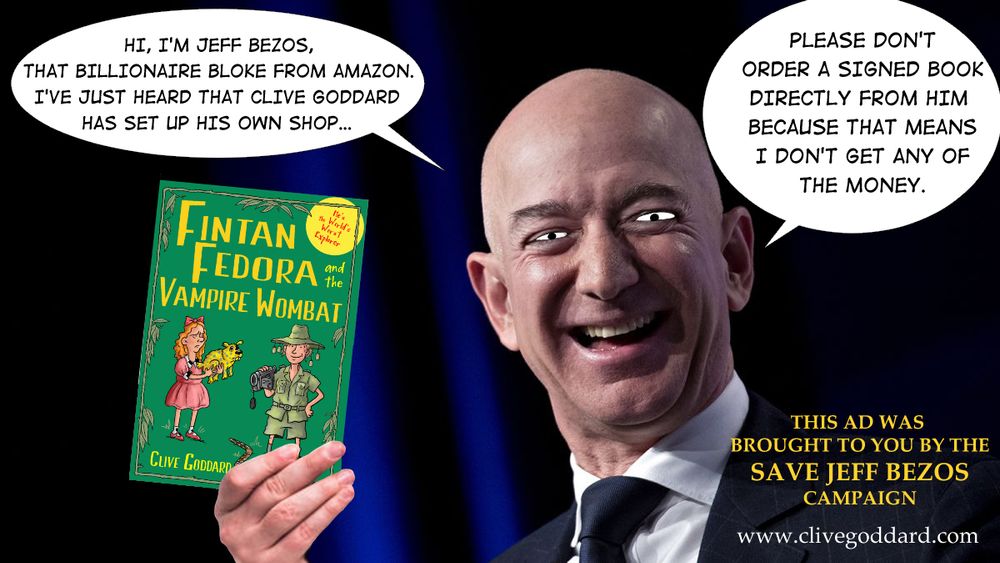 Picture show Jeff Bezos asking you not to buy any of my books because he doesn't make any money from the transaction.