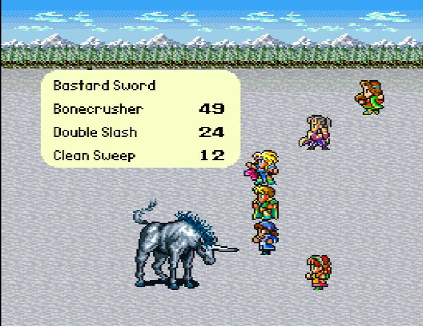 Weapons "level up" by using them in battle; at certain levels this will unlock a new tech (the number next to each tech corresponds to how many times I can use this before my WP depletes.) Stronger weapons tend to level up slower but equipping two of the same type of weapons can cause the newer one to level up faster.
Also unequiping weapons removes any levels it had so don't do that.