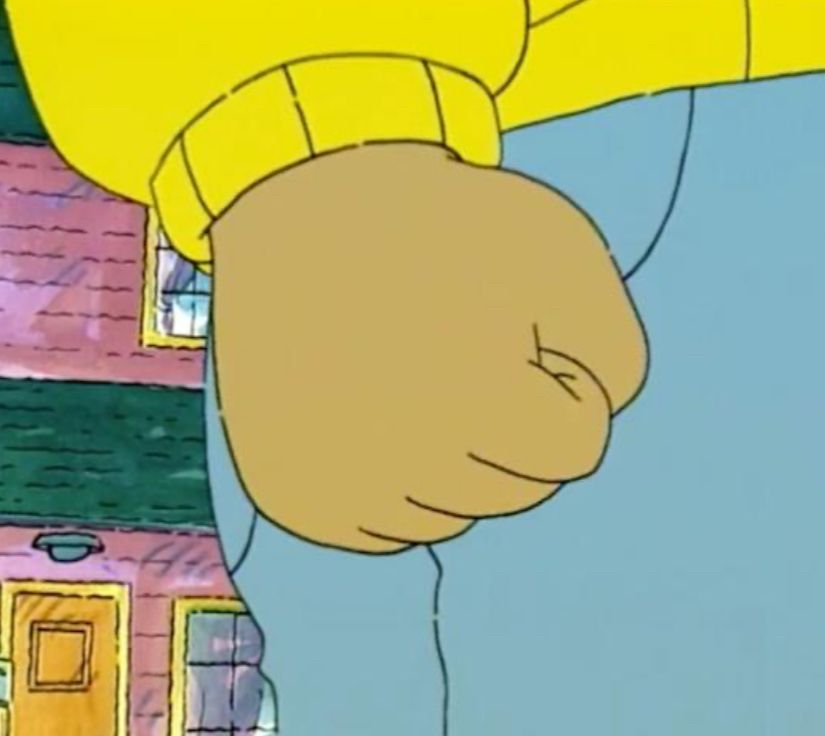 Arthur clenched fist meme
